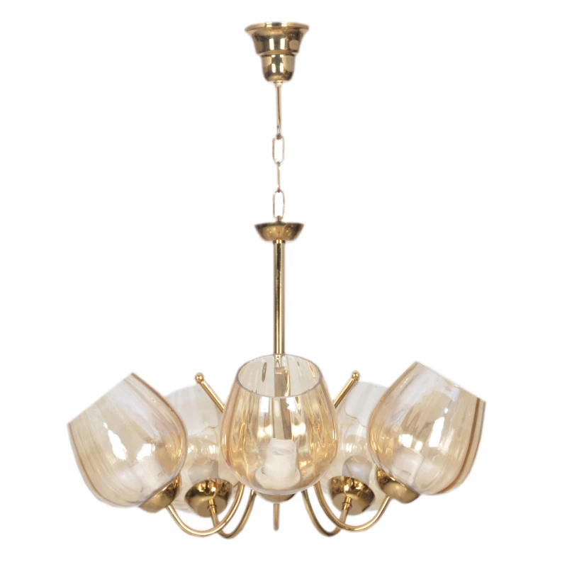 لوستر پنج شعله چشمه نور کد AB805-5-طلایی لوستر پنج شعله چشمه نور کد AB805-5-طلایی