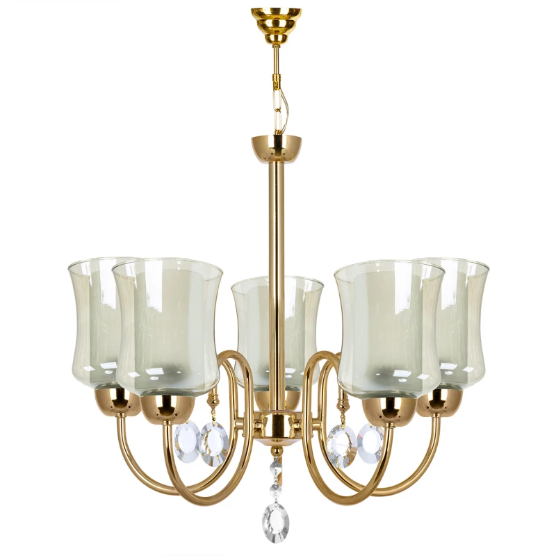 لوستر آویز پنج شعله چشمه نور کد A811-5-O-کروم لوستر آویز پنج شعله چشمه نور کد A811-5-O-کروم