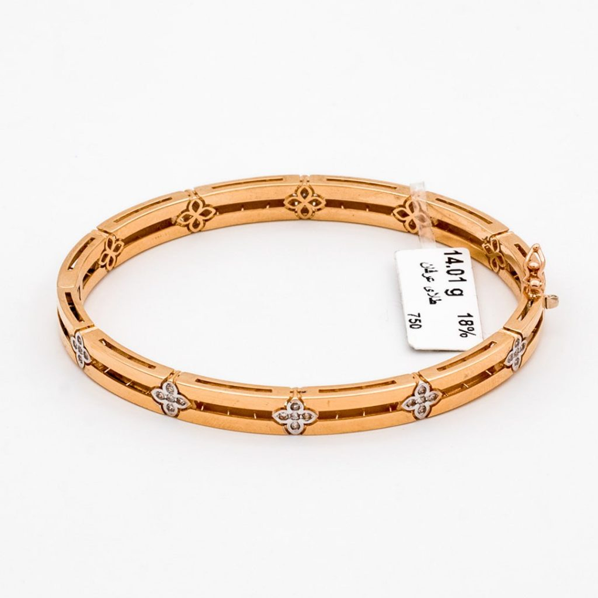 دستبند طلا زنانه گالری طلا عرفان مدل جلوا RC کد 2554-14.01 دستبند طلا زنانه گالری طلا عرفان مدل جلوا RC کد 2554-14.01