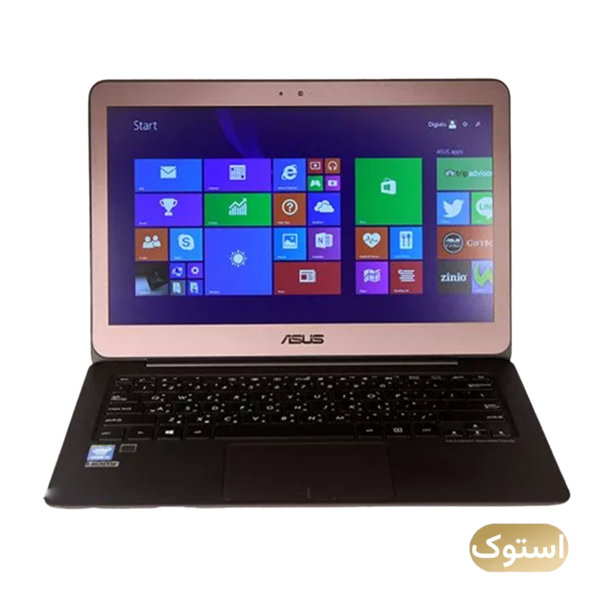 لپ تاپ استوک Used - ایسوس 14 اینچی مدل UX305 m3(6Yc) 8GB 256GB - بادمجونی