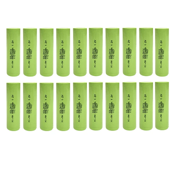 باتری قلمی شارژی سولونیکس Ni-MH مدل صنعتی بسته 20 عددی-سبز باتری قلمی شارژی سولونیکس Ni-MH مدل صنعتی بسته 20 عددی-سبز