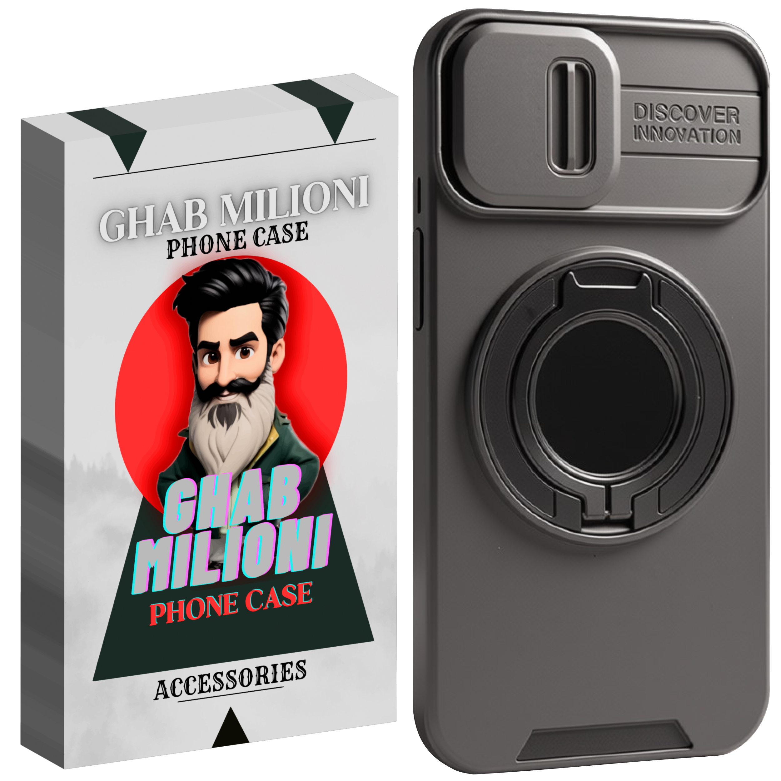 کاور گوشی اپل IPHONE 13 قاب میلیونی مدل دیفندر استند شو
