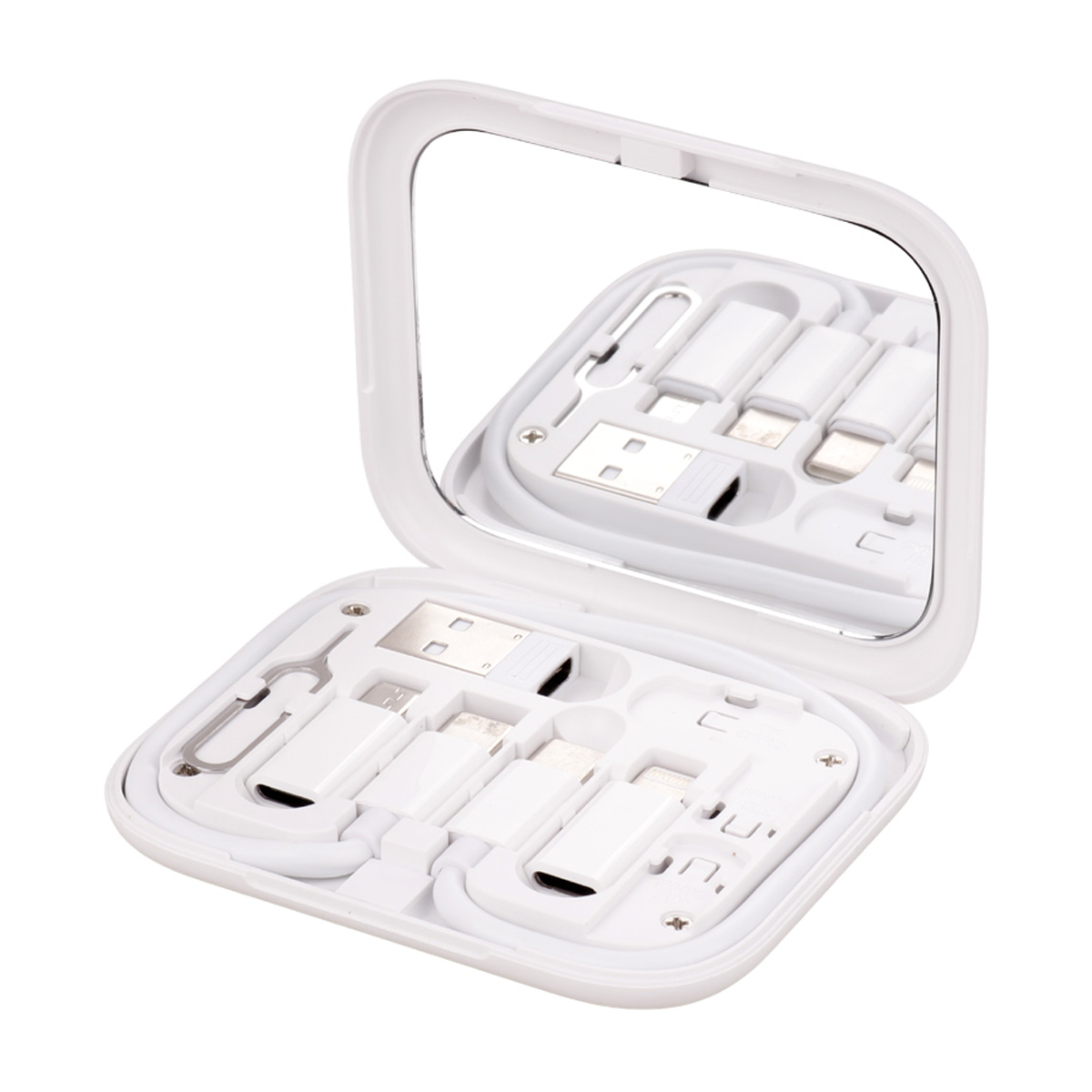 مبدل USB / MicroUSB / Lightning / Type-C و پایه نگهدارنده هیسکا مدل HR-01-سفید