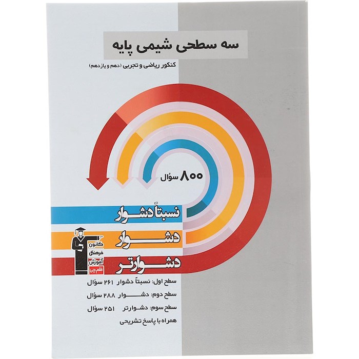 کتاب سه سطحی شیمی پایه کنکور انتشارات کانون فرهنگی آموزش سال چاپ 1404
