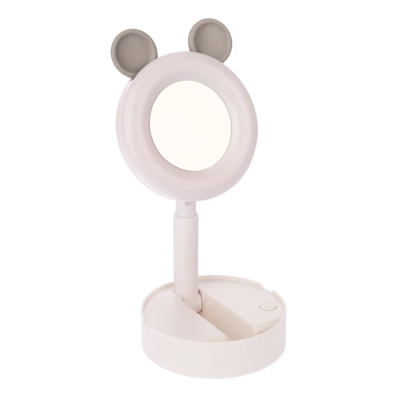 آینه آرایشی رینگ لایت دار مدل NO.0838-4-سفید آینه آرایشی رینگ لایت دار مدل NO.0838-4-سفید