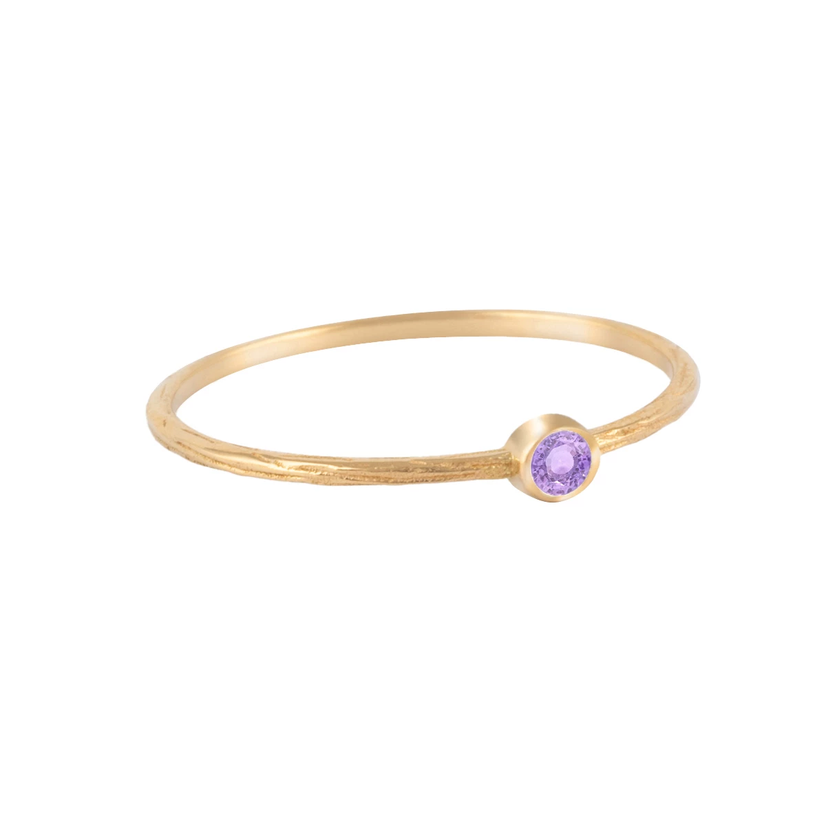 انگشتر طلای 18 عیار زنانه بان گالری مدل نگینی میلا بنفش انگشتر طلای 18 عیار زنانه بان گالری مدل نگینی میلا بنفش