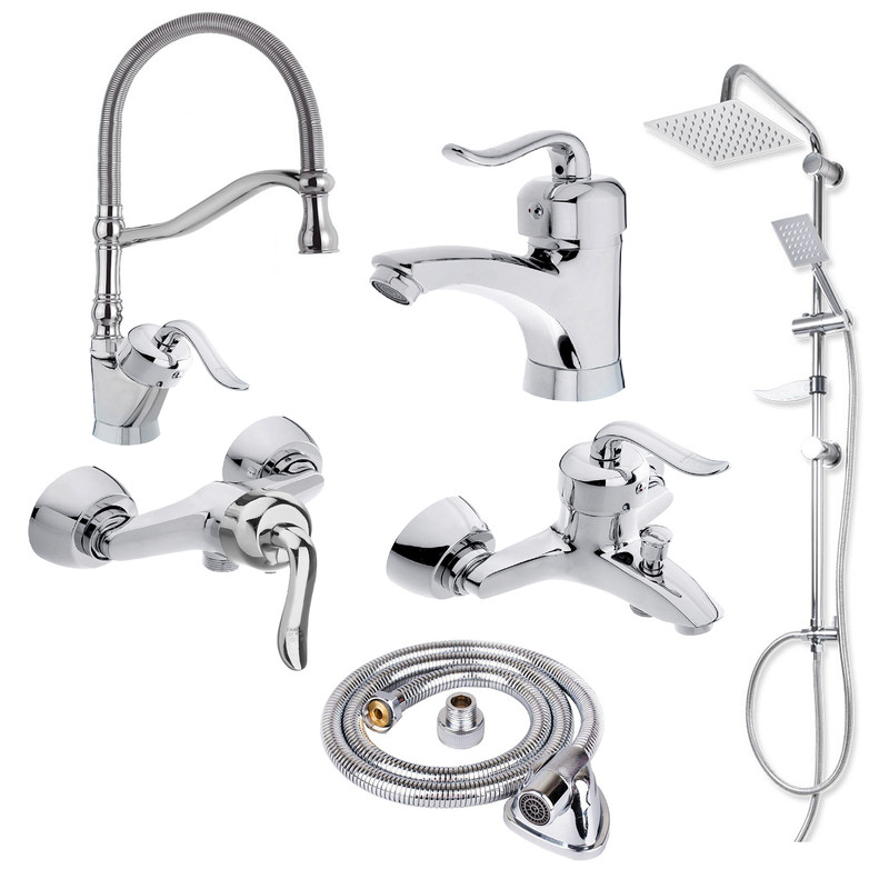 ست شیرآلات توفیق مدل قجری فنری مجموعه 6 عددی ست شیرآلات توفیق مدل قجری فنری مجموعه 6 عددی