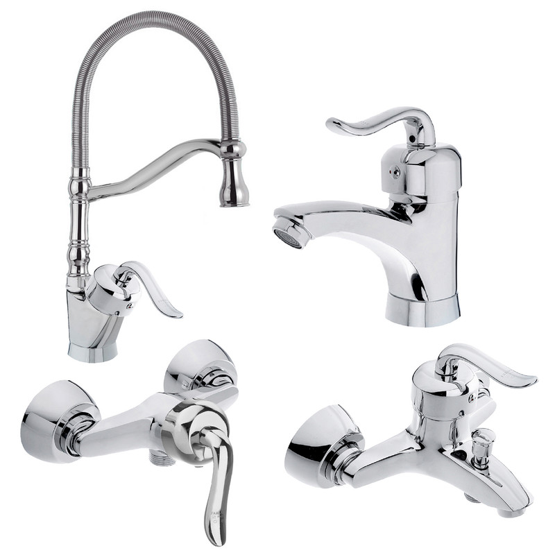 ست شیرآلات توفیق مدل قجری فنری مجموعه 4 عددی ست شیرآلات توفیق مدل قجری فنری مجموعه 4 عددی