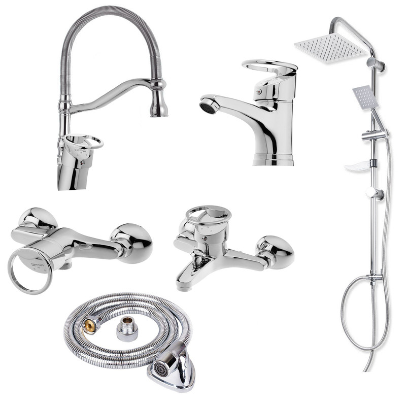 ست شیرآلات توفیق مدل النگویی فنری مجموعه 6 عددی ست شیرآلات توفیق مدل النگویی فنری مجموعه 6 عددی