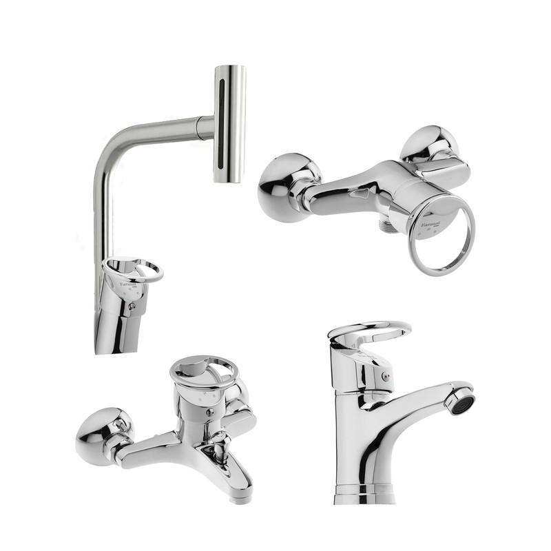 ست شیرآلات شیرآلات بهداشتی و ساختمانی توفیق مدل آبشاری النگویی مجموعه 4 عددی ست شیرآلات شیرآلات بهداشتی و ساختمانی توفیق مدل آبشاری النگویی مجموعه 4 عددی