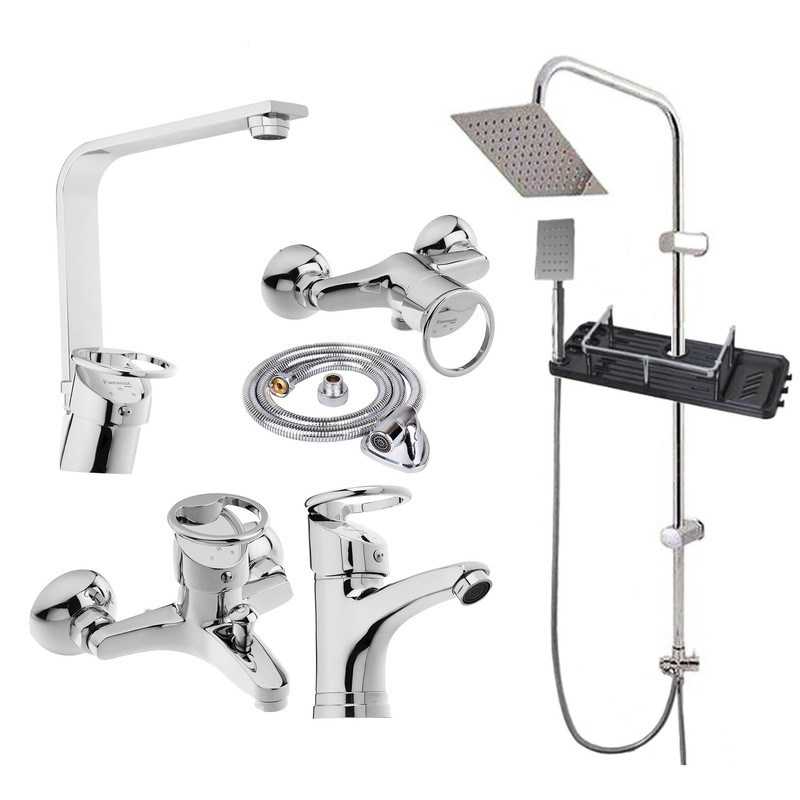 ست شیرآلات بهداشتی و ساختمانی توفیق مدل النگویی پلاس مجموعه 6 عددی ست شیرآلات بهداشتی و ساختمانی توفیق مدل النگویی پلاس مجموعه 6 عددی