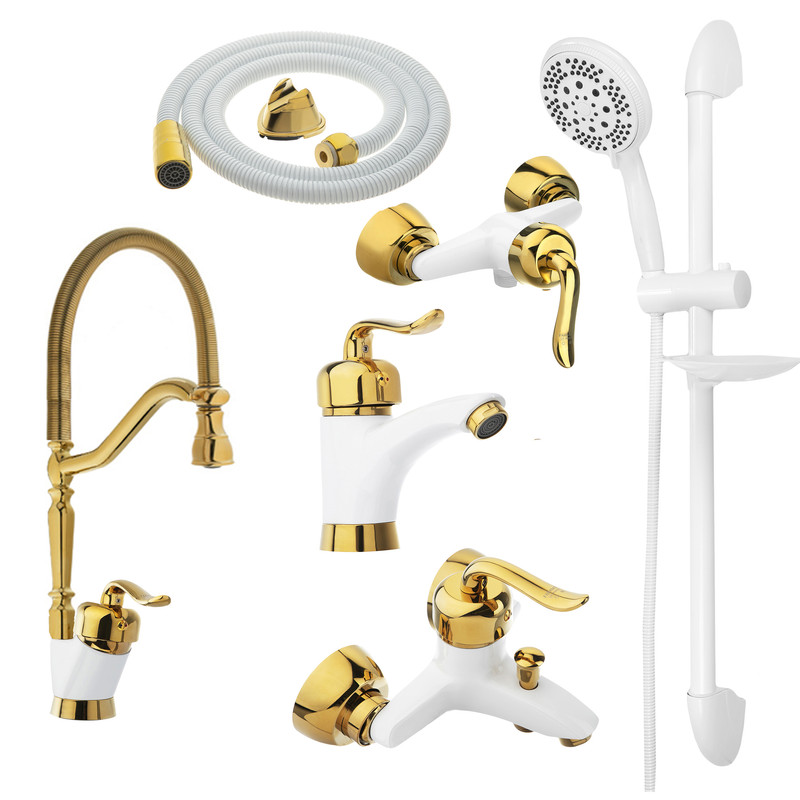 ست شیرآلات شیرآلات بهداشتی و ساختمانی توفیق مدل قجری فنری مجموعه 6 عددی ست شیرآلات شیرآلات بهداشتی و ساختمانی توفیق مدل قجری فنری مجموعه 6 عددی