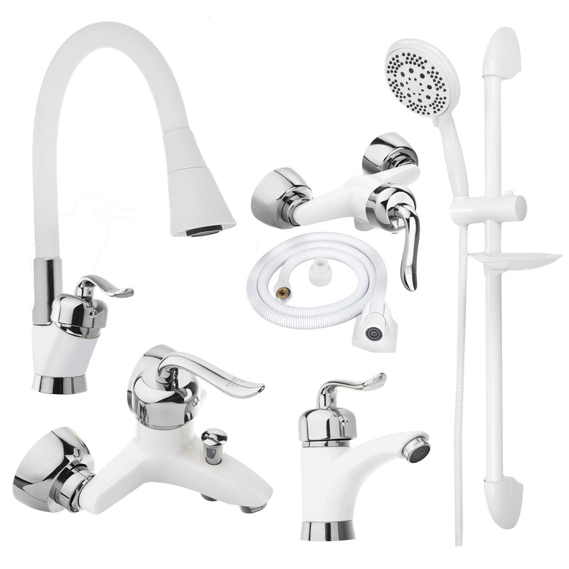 ست شیرآلات شیرآلات بهداشتی و ساختمانی توفیق مدل قجری شیپوری مجموعه 6 عددی