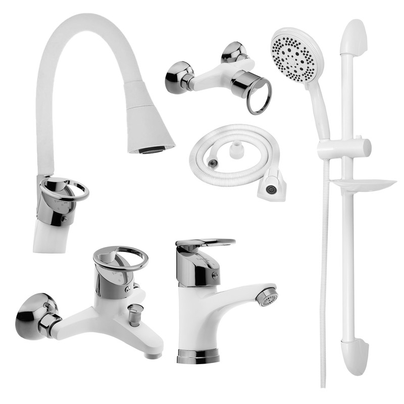 ست شیرآلات شیرآلات بهداشتی و ساختمانی توفیق مدل النگویی شیپوری مجموعه 6 عددی ست شیرآلات شیرآلات بهداشتی و ساختمانی توفیق مدل النگویی شیپوری مجموعه 6 عددی