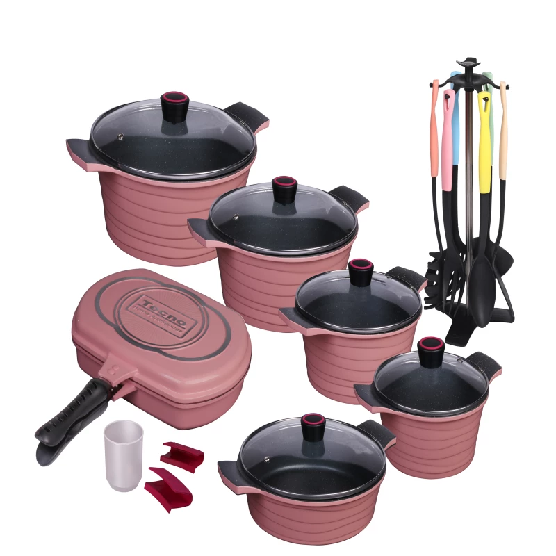 سرویس پخت و پز 22 پارچه تکنو مدل ونوس-مشکی سرویس پخت و پز 22 پارچه تکنو مدل ونوس-مشکی