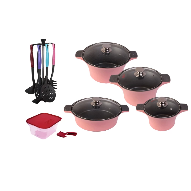 سرویس پخت و پز 18 پارچه تکنو مدل آناهیتا-طوسی سرویس پخت و پز 18 پارچه تکنو مدل آناهیتا-طوسی