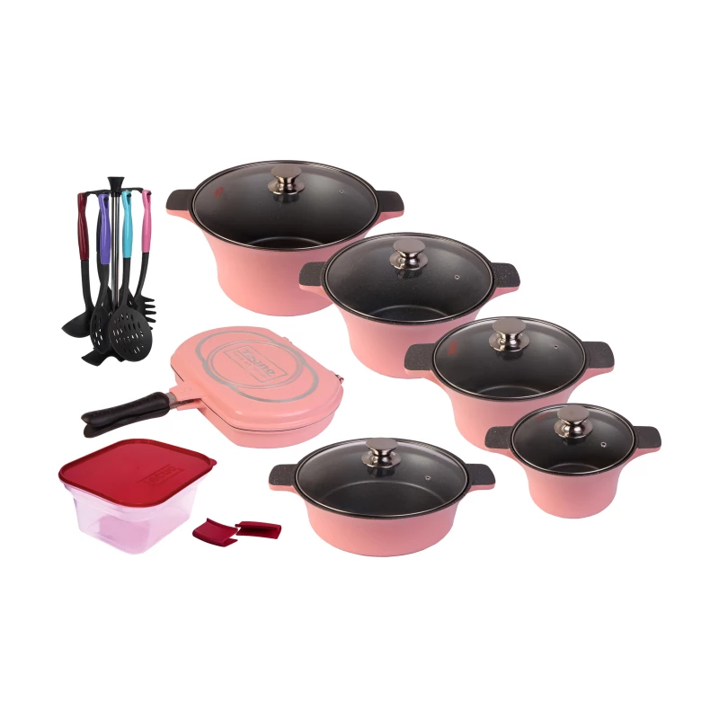 سرویس پخت و پز 22 پارچه تکنو مدل آناهیتا-طوسی سرویس پخت و پز 22 پارچه تکنو مدل آناهیتا-طوسی