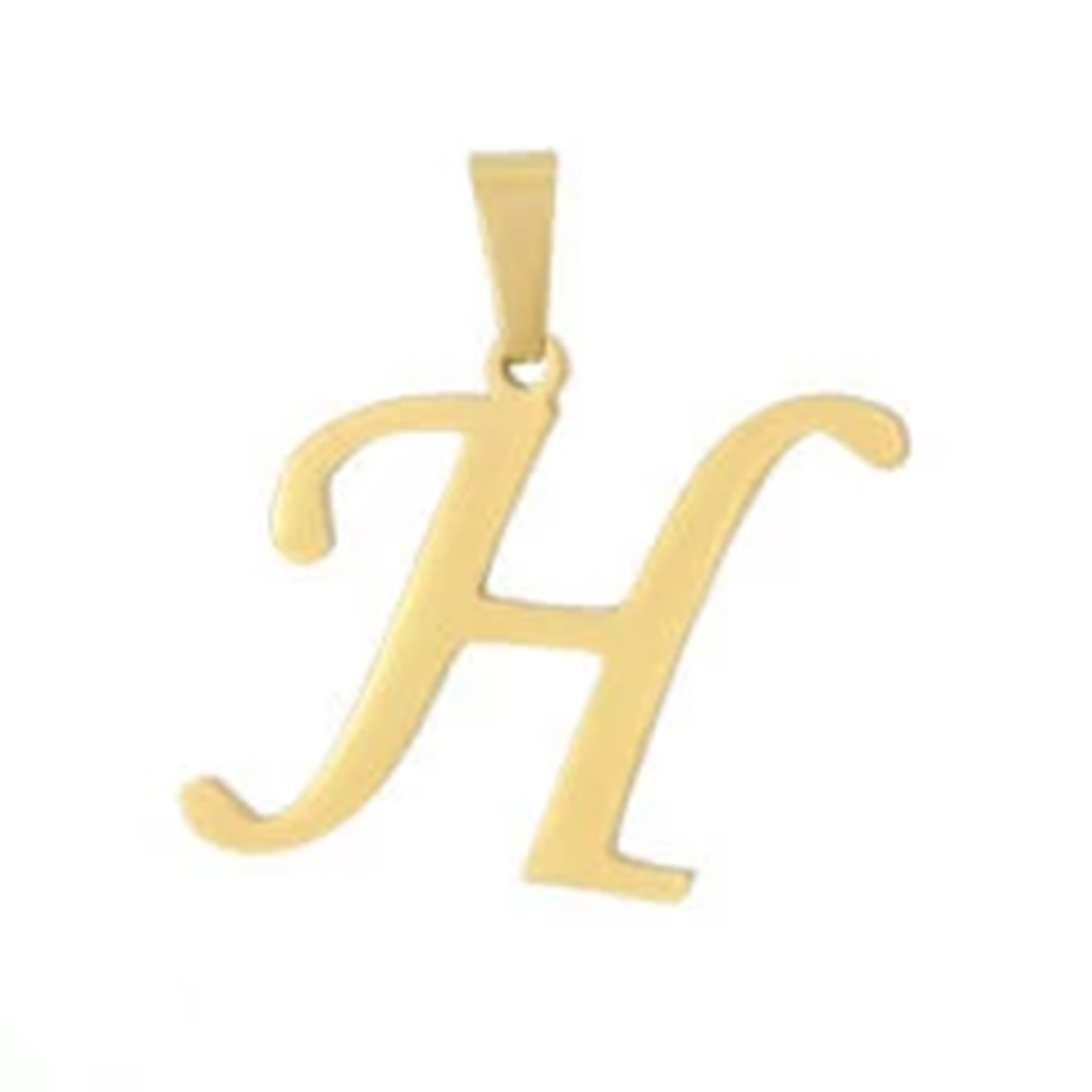 آویز گردنبند طلا 18 عیار شمیم گلد گالری طرح H کد 0110007