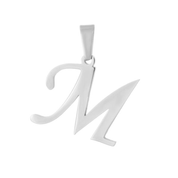 آویز گردنبند طلا 18 عیار شمیم گلد گالری طرح M کد 0110008