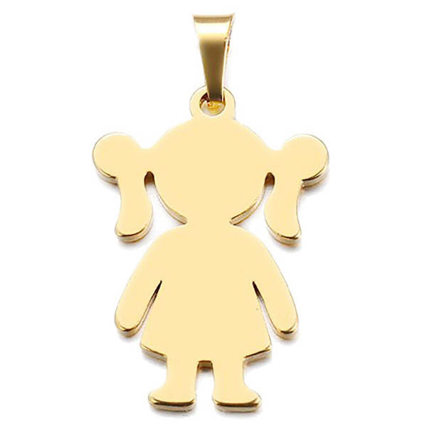 آویز گردنبند طلا 18 عیار شمیم گلد گالری طرح دختر بچه مدل SG170 آویز گردنبند طلا 18 عیار شمیم گلد گالری طرح دختر بچه مدل SG170