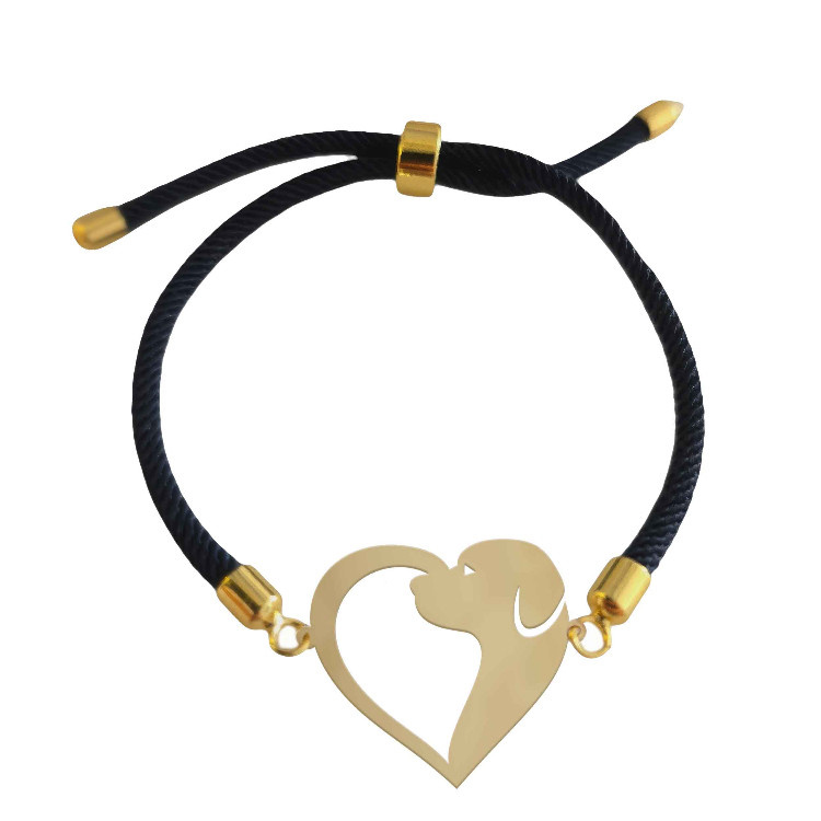 دستبند طلا 18 عیار زنانه شمیم گلد گالری کد A1 طرح سگ دستبند طلا 18 عیار زنانه شمیم گلد گالری کد A1 طرح سگ