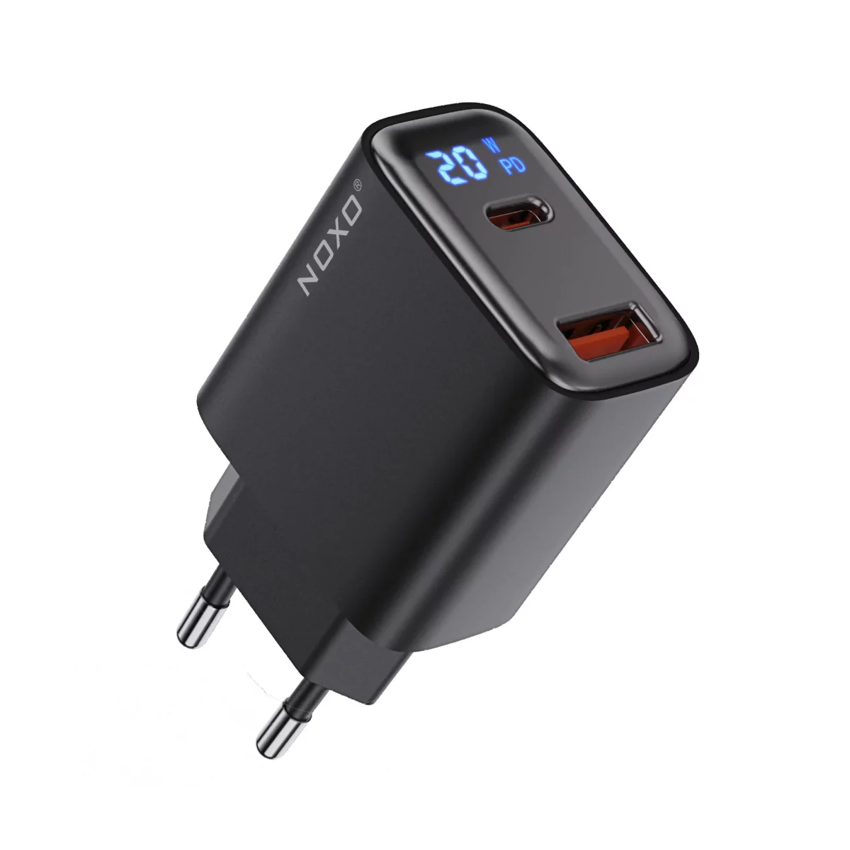 شارژر دیواری نوکسو مدل CHN-6 توان 20 وات-مشکی شارژر دیواری نوکسو مدل CHN-6 توان 20 وات-مشکی