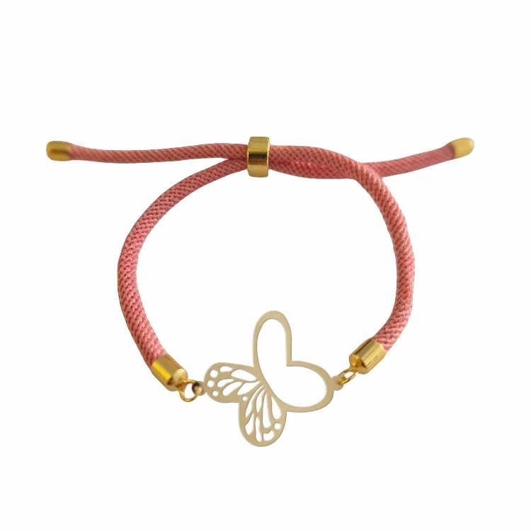 دستبند طلا 18 عیار زنانه شمیم گلد گالری مدل پروانه مینیمال کد D21-33-0.10 دستبند طلا 18 عیار زنانه شمیم گلد گالری مدل پروانه مینیمال کد D21-33-0.10