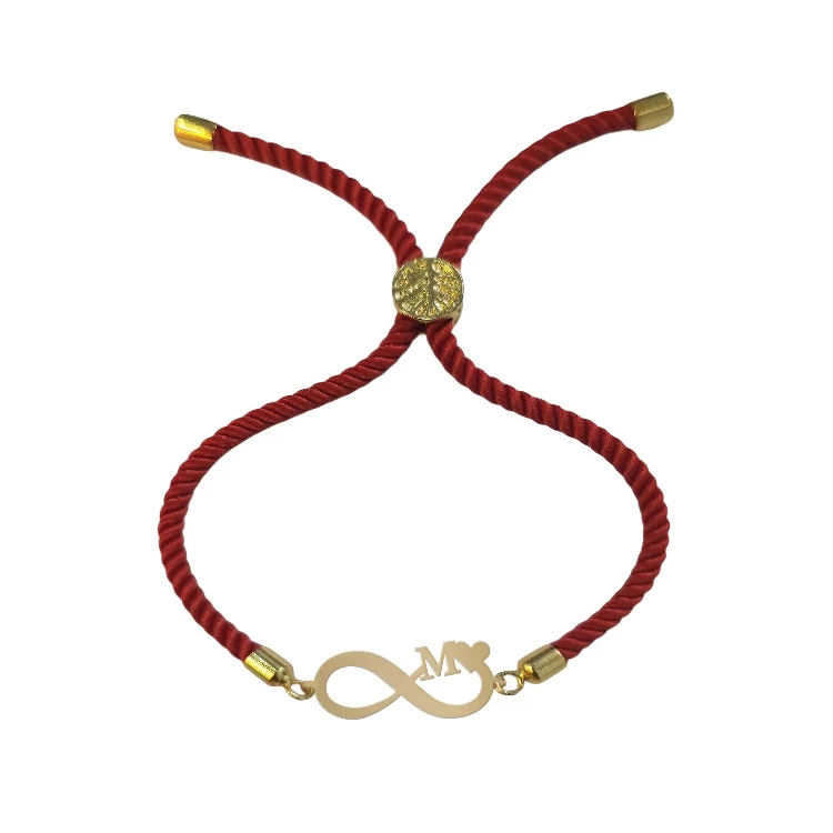 دستبند طلا 18 عیار زنانه شمیم گلد گالری مدل بینهایت و حرف M کد D7-17-0.10 دستبند طلا 18 عیار زنانه شمیم گلد گالری مدل بینهایت و حرف M کد D7-17-0.10