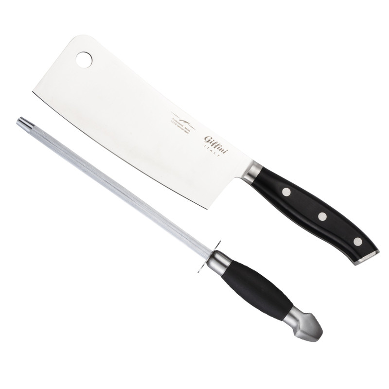 ساطور جی فی نی مدل XD2 به همراه چاقو تیزکن ساطور جی فی نی مدل XD2 به همراه چاقو تیزکن