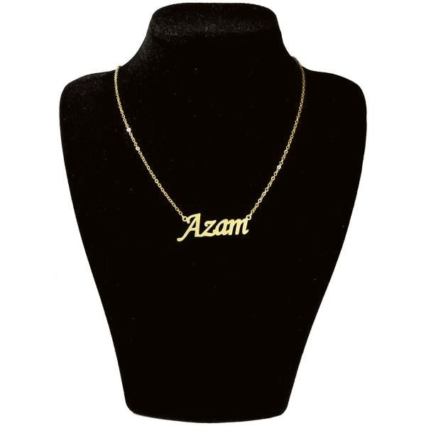 گردنبند طلا 18 عیار زنانه شمیم گلد گالری طرح اسم اعظم کد UN0039