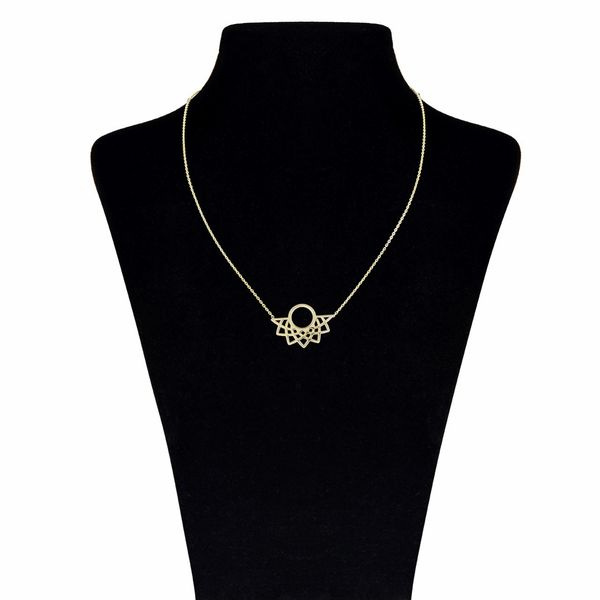 گردنبند طلا 18 عیار زنانه شمیم گلد گالری مدل خورشید گردنبند طلا 18 عیار زنانه شمیم گلد گالری مدل خورشید