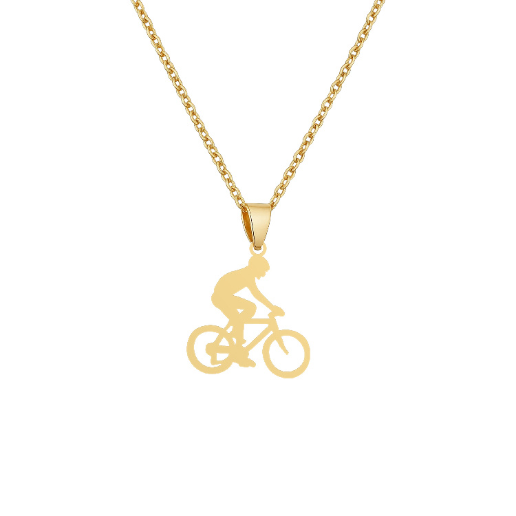 گردنبند طلا 18 زنانه شمیم گلد گالری طرح ورزشی پسر دوچرخه سوار Z-44 گردنبند طلا 18 زنانه شمیم گلد گالری طرح ورزشی پسر دوچرخه سوار Z-44