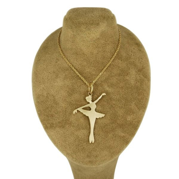 گردنبند طلا 18 عیار زنانه شمیم گلد گالری طرح باله کد UN0099 گردنبند طلا 18 عیار زنانه شمیم گلد گالری طرح باله کد UN0099