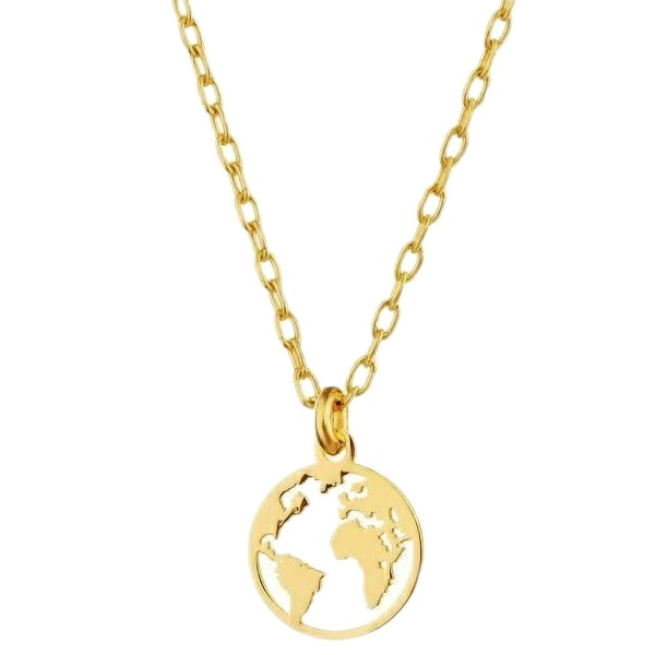 گردنبند طلا 18 عیار زنانه شمیم گلد گالری مدل کره زمین گردنبند طلا 18 عیار زنانه شمیم گلد گالری مدل کره زمین