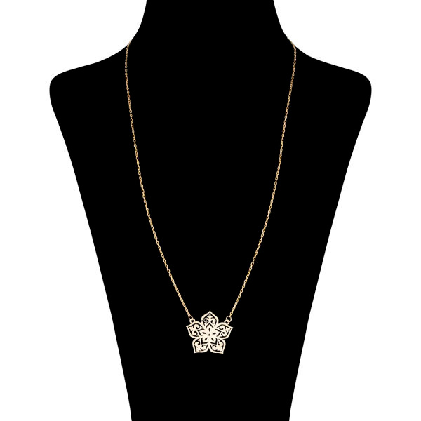 گردنبند طلا 18 عیار زنانه شمیم گلد گالری کد 9002 گردنبند طلا 18 عیار زنانه شمیم گلد گالری کد 9002