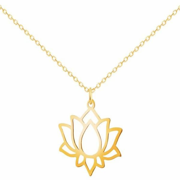 گردنبند طلا 18 عیار زنانه شمیم گلد گالری مدل نیلوفر
