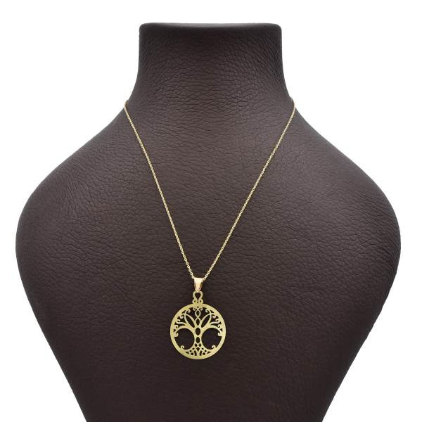 گردنبند طلا 18 عیار زنانه شمیم گلد گالری طرح درخت کد 628M334 گردنبند طلا 18 عیار زنانه شمیم گلد گالری طرح درخت کد 628M334