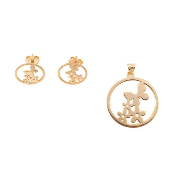 نیم ست طلا 18 عیار شمیم گلد گالری مدل SH0022 نیم ست طلا 18 عیار شمیم گلد گالری مدل SH0022