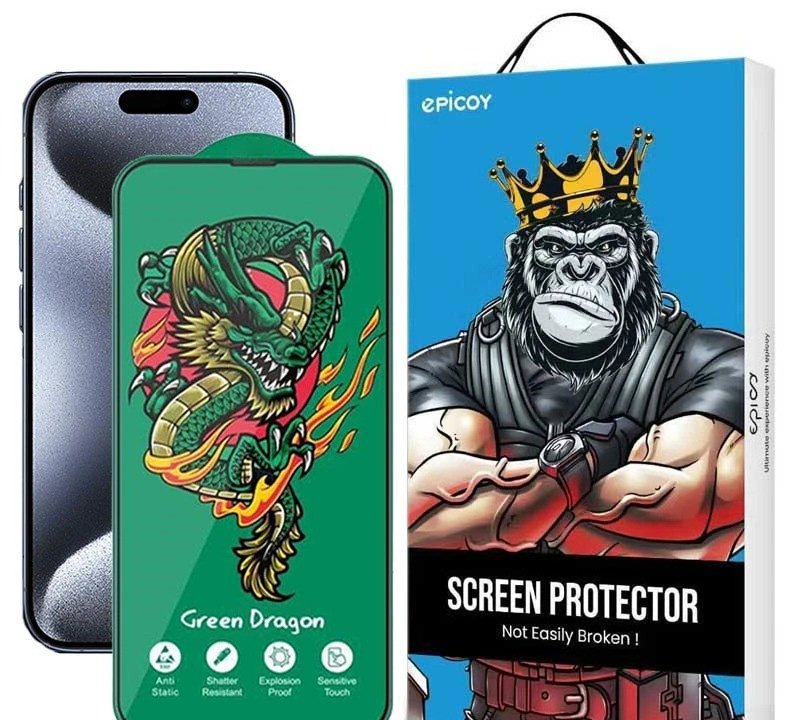 محافظ صفحه نمایش اپیکوی مدل Green Dragon ExplosionProof مناسب برای گوشی موبایل اپل iPhone 16 Pro محافظ صفحه نمایش اپیکوی مدل Green Dragon ExplosionProof مناسب برای گوشی موبایل اپل iPhone 16 Pro
