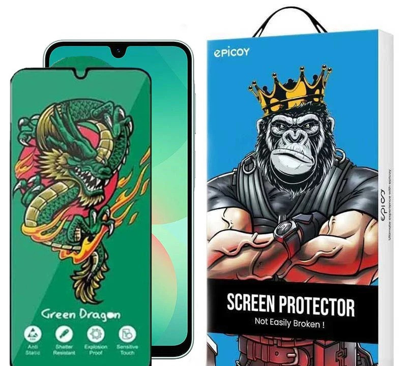 محافظ صفحه نمایش اپیکوی مدل Green Dragon ExplosionProof مناسب برای گوشی موبایل سامسونگ Galaxy A17/ A26 / A16 محافظ صفحه نمایش اپیکوی مدل Green Dragon ExplosionProof مناسب برای گوشی موبایل سامسونگ Galaxy A17/ A26 / A16
