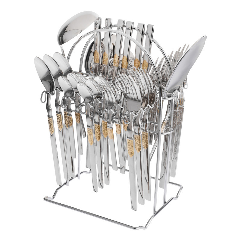 سرویس قاشق و چنگال 39 پارچه جی فی نی مدل NO 3 سرویس قاشق و چنگال 39 پارچه جی فی نی مدل NO 3