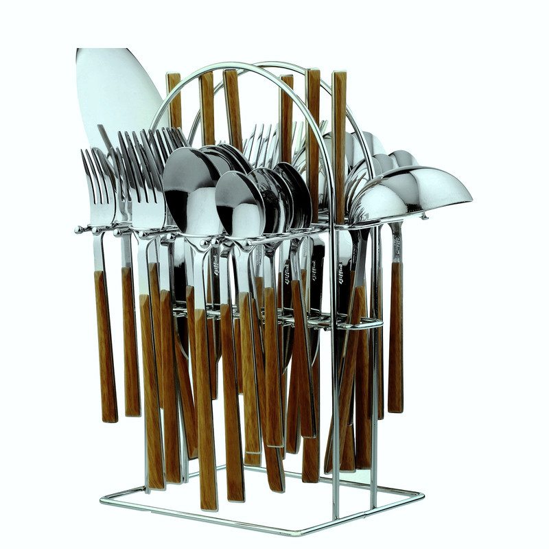 سرویس قاشق و چنگال 33 پارچه جی فی نی مدل D-WOOD