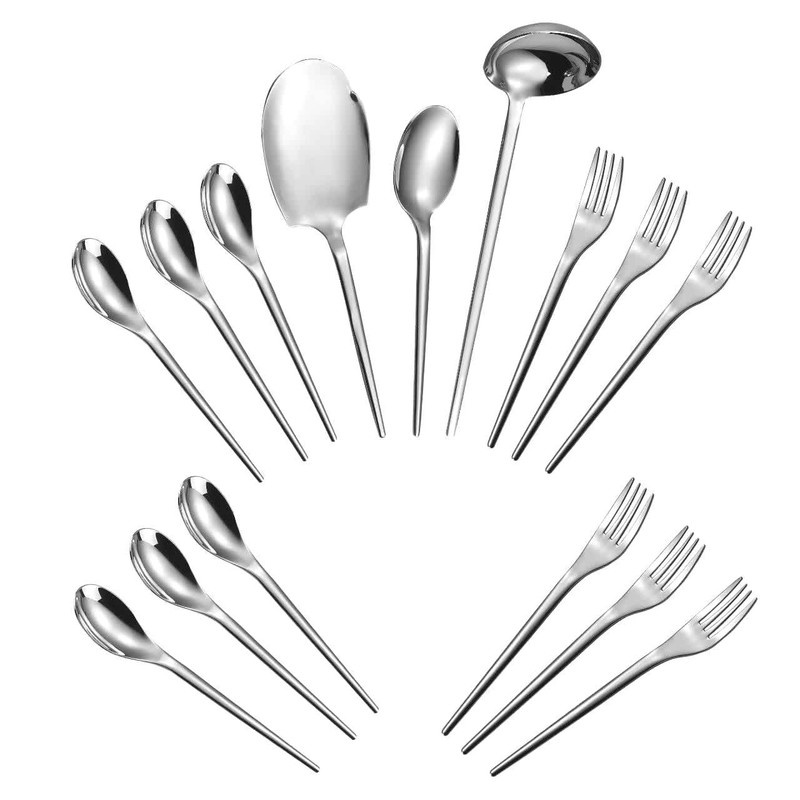 سرویس قاشق و چنگال 15 پارچه جی فی نی مدل 168 سرویس قاشق و چنگال 15 پارچه جی فی نی مدل 168