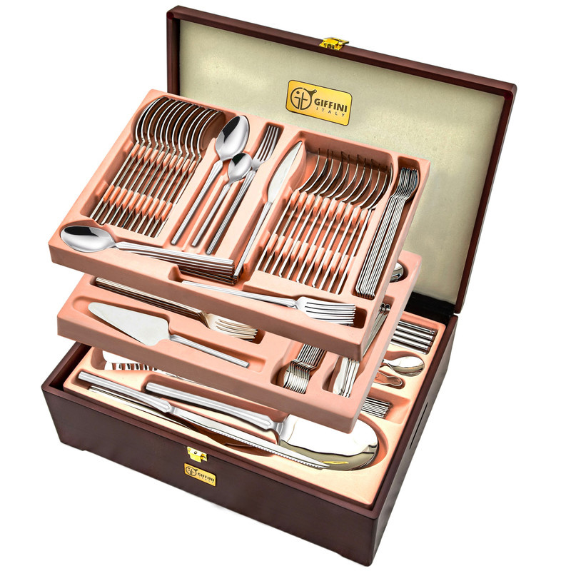 سرویس قاشق و چنگال 149 پارچه جی فی نی مدل  G03 لاکچری سرویس قاشق و چنگال 149 پارچه جی فی نی مدل  G03 لاکچری