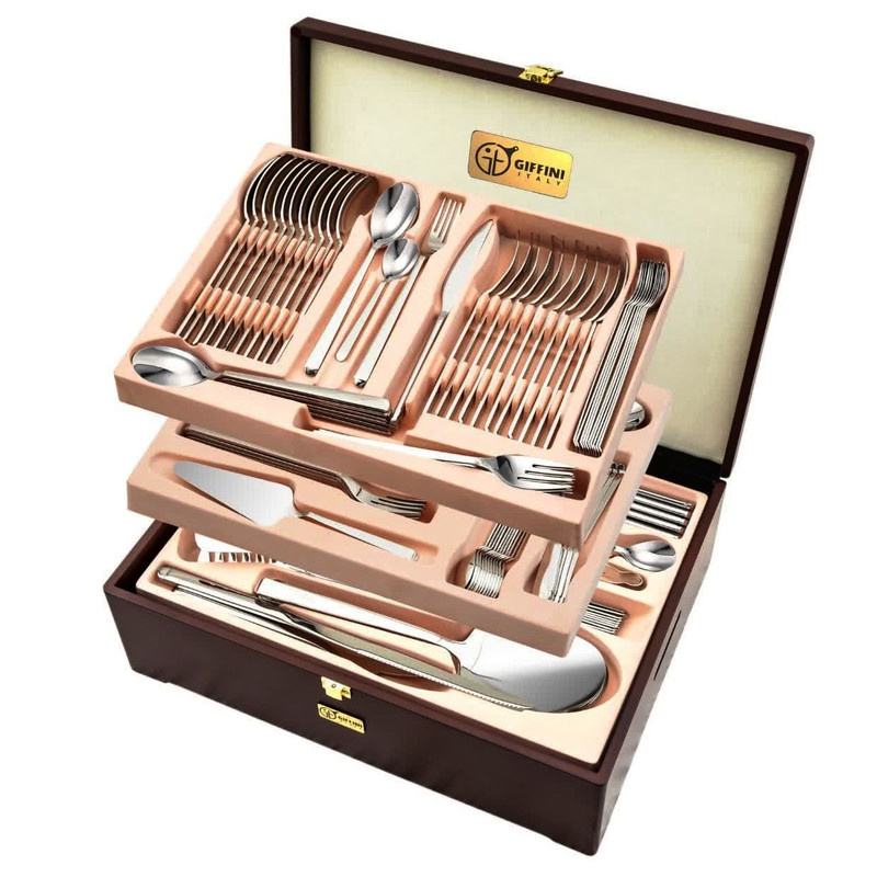 سرویس قاشق و چنگال 142 پارچه جی فی نی مدل G-01 سرویس قاشق و چنگال 142 پارچه جی فی نی مدل G-01