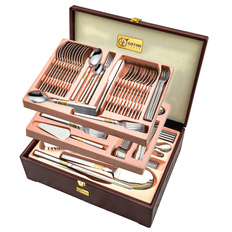 سرویس قاشق و چنگال 142 پارچه جی فی نی مدل 042 سرویس قاشق و چنگال 142 پارچه جی فی نی مدل 042