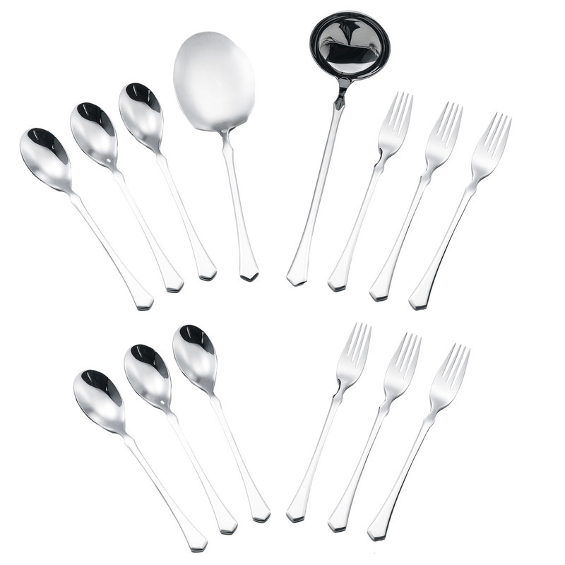 سرویس قاشق و چنگال 14 پارچه جی فی نی مدل 58 لاکچری