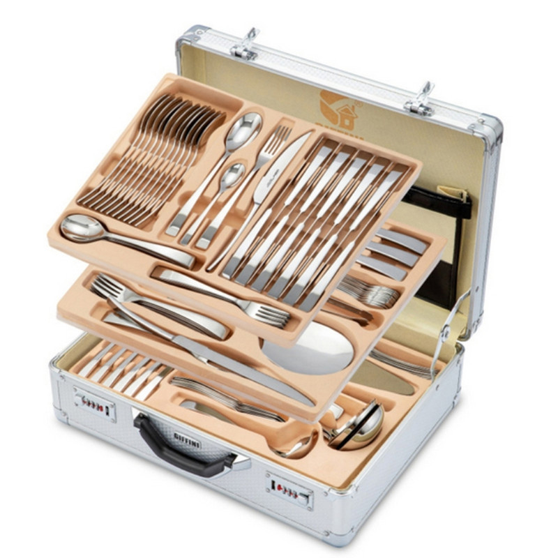 سرویس قاشق و چنگال 129 پارچه 12 نفره جی فی نی مدل 141 سرویس قاشق و چنگال 129 پارچه 12 نفره جی فی نی مدل 141