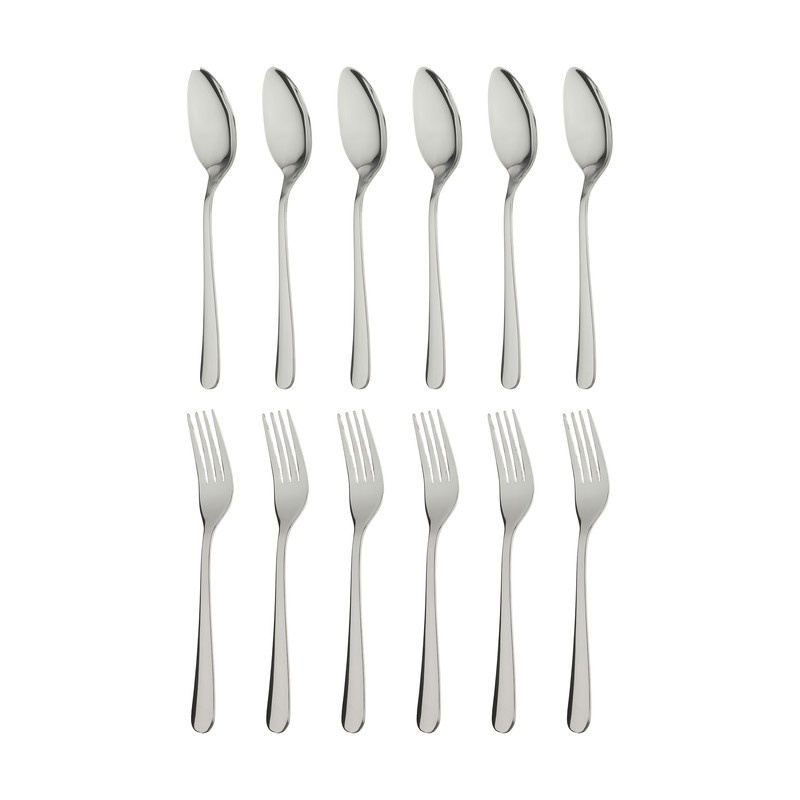 سرویس قاشق و چنگال 12 پارچه صنایع استیل ایران مدل پارما کد 888 سرویس قاشق و چنگال 12 پارچه صنایع استیل ایران مدل پارما کد 888