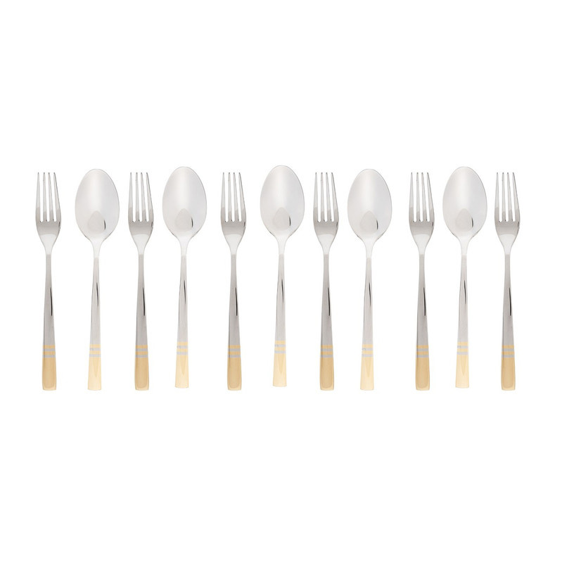 قاشق و چنگال ناب استیل مدل فلورانس